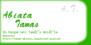 abiata tamas business card